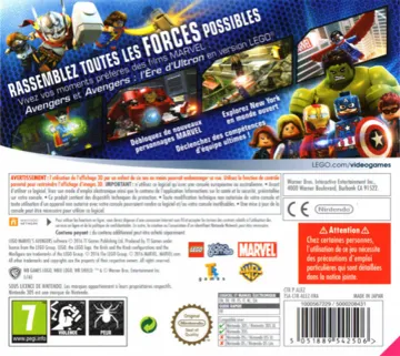 LEGO Marvel Avengers (France) (En,Fr,De,Es,It,Nl,Da) box cover back